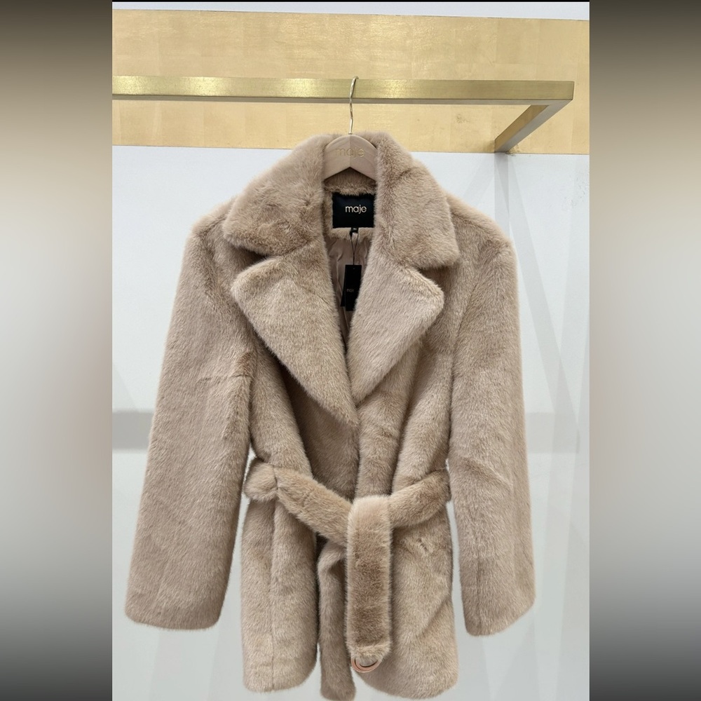 Maje Faux fur coat